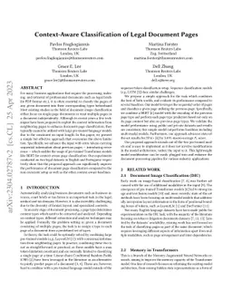 Context-Aware Classification of Legal Document Pages