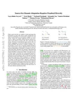 Source-free Domain Adaptation Requires Penalized Diversity