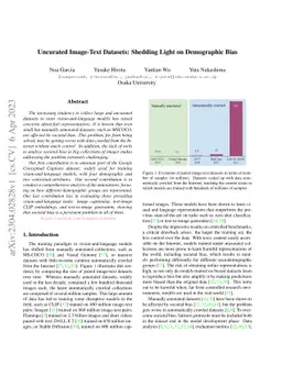 Uncurated Image-Text Datasets: Shedding Light on Demographic Bias