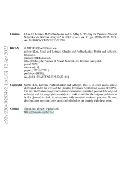 Probing the Purview of Neural Networks via Gradient Analysis