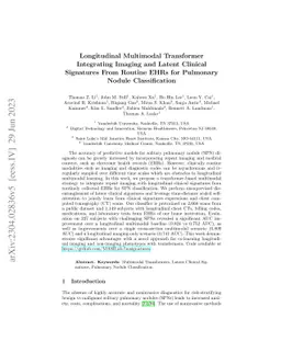 Longitudinal Multimodal Transformer Integrating Imaging and Latent
  Clinical Signatures From Routine EHRs for Pulmonary Nodule Classification