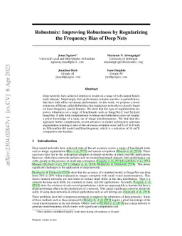 Robustmix: Improving Robustness by Regularizing the Frequency Bias of
  Deep Nets