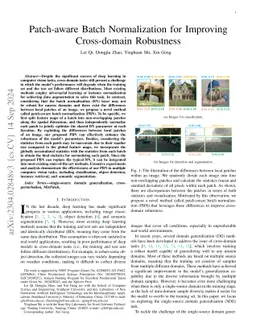Patch-aware Batch Normalization for Improving Cross-domain Robustness