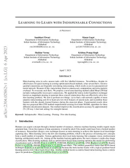 Learning to Learn with Indispensable Connections