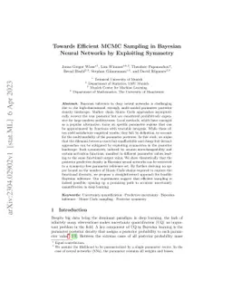 Towards Efficient MCMC Sampling in Bayesian Neural Networks by
  Exploiting Symmetry