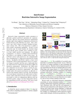 InterFormer: Real-time Interactive Image Segmentation
