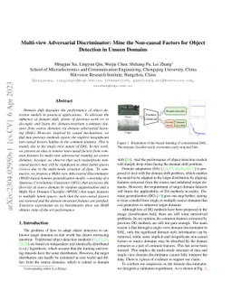 Multi-view Adversarial Discriminator: Mine the Non-causal Factors for
  Object Detection in Unseen Domains