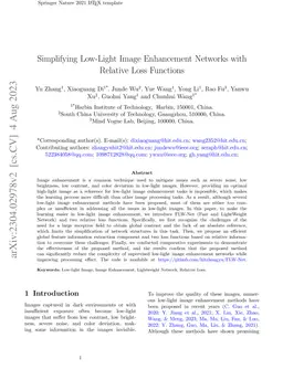 Simplifying Low-Light Image Enhancement Networks with Relative Loss
  Functions