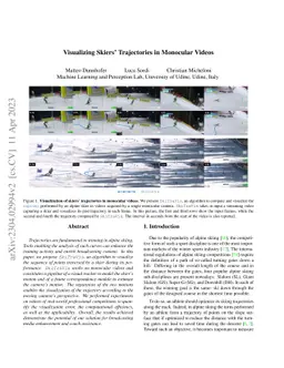 Visualizing Skiers' Trajectories in Monocular Videos