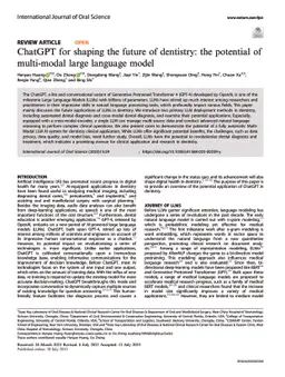 ChatGPT for Shaping the Future of Dentistry: The Potential of
  Multi-Modal Large Language Model