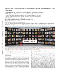 DreamFace: Progressive Generation of Animatable 3D Faces under Text
  Guidance