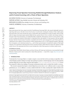 Improving Visual Question Answering Models through Robustness Analysis
  and In-Context Learning with a Chain of Basic Questions