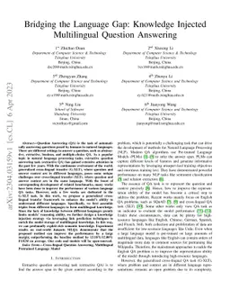 Bridging the Language Gap: Knowledge Injected Multilingual Question
  Answering