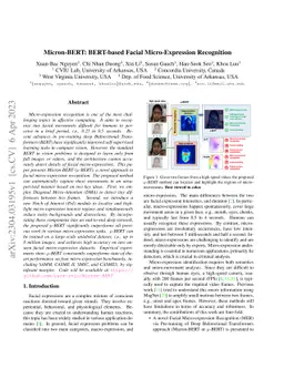 Micron-BERT: BERT-based Facial Micro-Expression Recognition