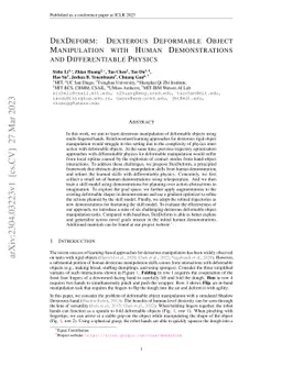 DexDeform: Dexterous Deformable Object Manipulation with Human
  Demonstrations and Differentiable Physics