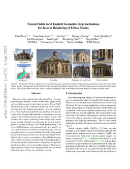 Neural Fields meet Explicit Geometric Representation for Inverse
  Rendering of Urban Scenes