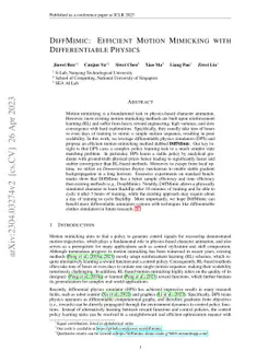 DiffMimic: Efficient Motion Mimicking with Differentiable Physics
