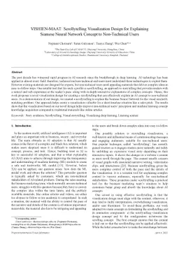 VISHIEN-MAAT: Scrollytelling visualization design for explaining Siamese
  Neural Network concept to non-technical users
