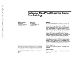 Explainable AI And Visual Reasoning: Insights From Radiology