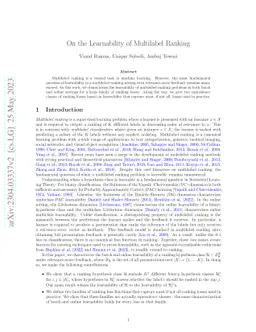 On the Learnability of Multilabel Ranking
