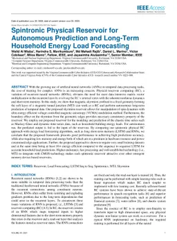 Spintronic Physical Reservoir for Autonomous Prediction and Long-Term
  Household Energy Load Forecasting