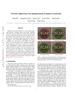 Towards Unified Scene Text Spotting based on Sequence Generation