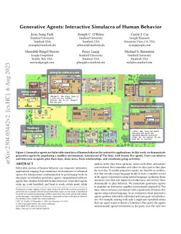 Generative Agents: Interactive Simulacra of Human Behavior