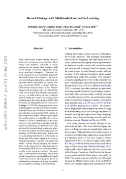 Linking Representations with Multimodal Contrastive Learning