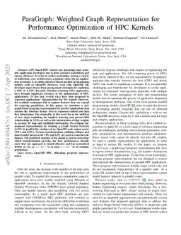 ParaGraph: Weighted Graph Representation for Performance Optimization of
  HPC Kernels