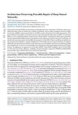 Architecture-Preserving Provable Repair of Deep Neural Networks