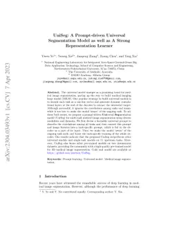 UniSeg: A Prompt-driven Universal Segmentation Model as well as A Strong
  Representation Learner