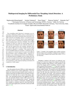 Multispectral Imaging for Differential Face Morphing Attack Detection: A
  Preliminary Study
