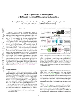 Lift3D: Synthesize 3D Training Data by Lifting 2D GAN to 3D Generative
  Radiance Field