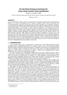 On-site Noise Exposure technique for noise-robust machine fault
  classification