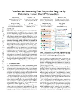 ChatPipe: Orchestrating Data Preparation Program by Optimizing
  Human-ChatGPT Interactions