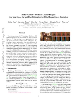Better "CMOS" Produces Clearer Images: Learning Space-Variant Blur
  Estimation for Blind Image Super-Resolution