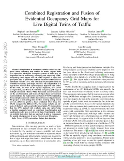 Combined Registration and Fusion of Evidential Occupancy Grid Maps for
  Live Digital Twins of Traffic