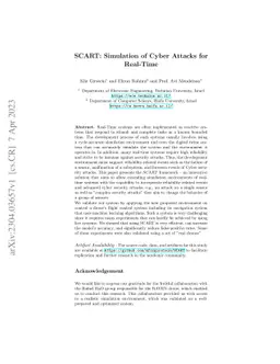 SCART: Simulation of Cyber Attacks for Real-Time