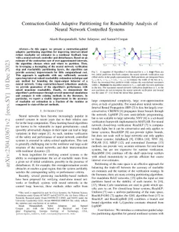 Contraction-Guided Adaptive Partitioning for Reachability Analysis of
  Neural Network Controlled Systems
