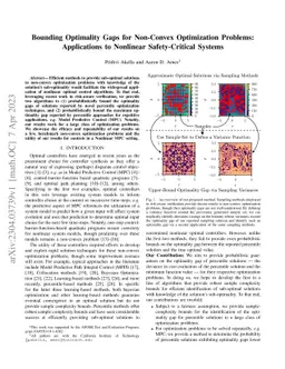 Bounding Optimality Gaps for Non-Convex Optimization Problems:
  Applications to Nonlinear Safety-Critical Systems