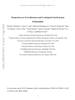 Perspectives on AI Architectures and Co-design for Earth System
  Predictability