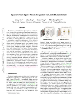 SparseFormer: Sparse Visual Recognition via Limited Latent Tokens