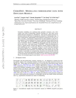 ChiroDiff: Modelling chirographic data with Diffusion Models