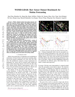 WOMD-LiDAR: Raw Sensor Dataset Benchmark for Motion Forecasting