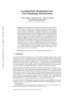 Learning Robot Manipulation from Cross-Morphology Demonstration