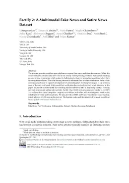 Factify 2: A Multimodal Fake News and Satire News Dataset