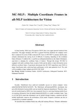 MC-MLP:Multiple Coordinate Frames in all-MLP Architecture for Vision