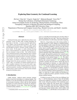 Exploring Data Geometry for Continual Learning