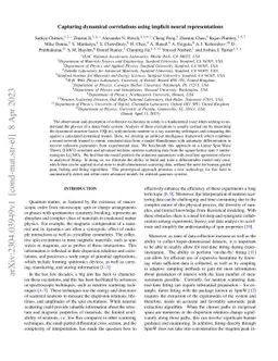 Capturing dynamical correlations using implicit neural representations