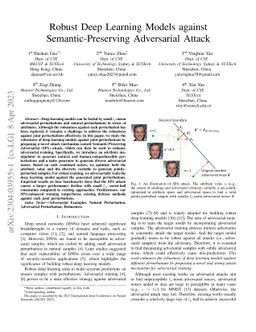 Robust Deep Learning Models Against Semantic-Preserving Adversarial
  Attack